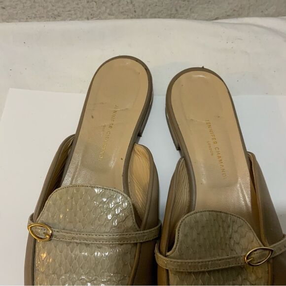 JENNIFER CHAMANDI Women gray Snakeskin  mules Flat Shoe EU 36.5/US 6.5 - Picture 9 of 13